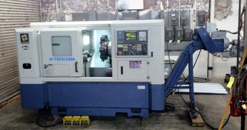 Hwacheon hi-tech 200a cnc turning center 12 station turret fanuc oi-tb controls for sale