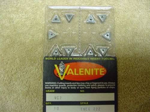 Tool bit lathe Valenite TNEG 222 grade VC7 Carbide insert triangle cutting