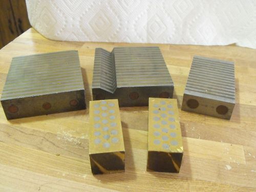 Lot of 5 magnetic transfer blocks  brass for sale