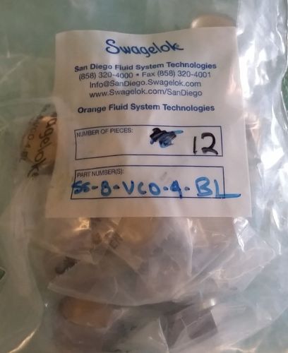 Swagelok Blind Female Nut for 1/2 &#034; VCO; Model: SS-8-VCO-4-BL (12pcs)