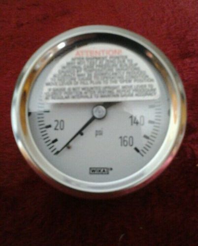 Wika  pressure gauge, 0-160 psi, 2.5&#034; dial w/ 1/4&#034; npt rear mount, dry nwob for sale