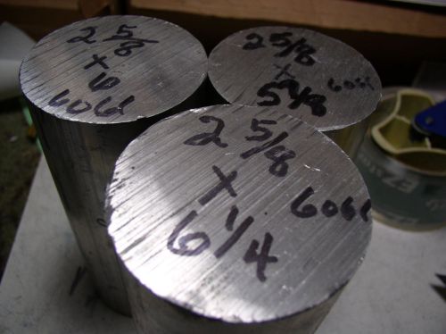 1pc. 2 5/8&#034;diameter aluminum round  solid bar rod  (6061 ) 51/2&#034;or lonmger for sale