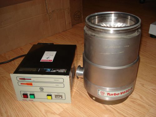 Varian turbo-v450 a vacuum pump w/ varian turbo-v450 vacuum pump controller for sale
