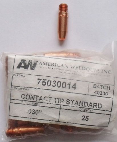 New american weldquip standard contact tip 3/8 .030&#034; mig welder welding 75030014 for sale