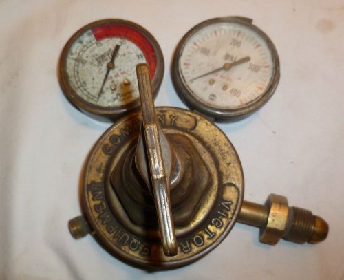 Vintage Victor Equipment Company Brass Compressed Gas Regulator SR460A Gauge