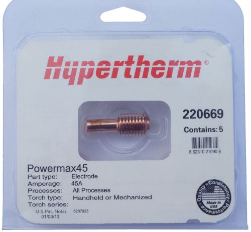 Hypertherm Powermax 45 Electrodes 220669 - 5 Pieces