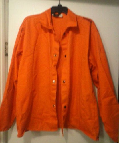 MENS Xl TILLMAN WESTEX PROBAN/FR-7A FLAME RESISTANT ORANGE WELDERS SHIRT JACKET