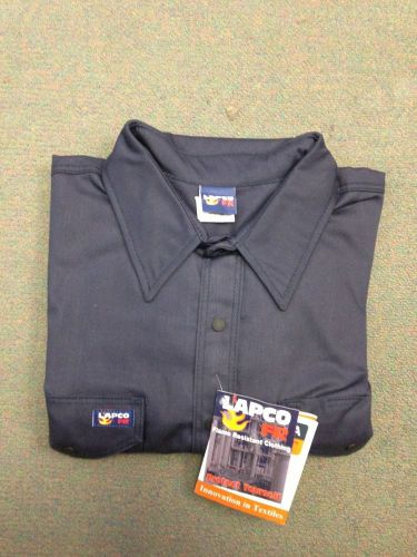 Lapco 7oz Flame Resistant welding shirt  (Navy Blue)