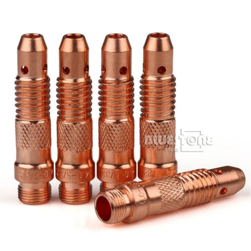 New 5pcs tig torch welding collet body model 4.0*47mm pta &amp; wp 17,18 &amp; 26 for sale