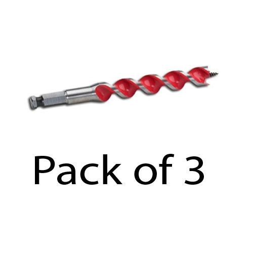 Milwaukee 48-13-1000 1 in. x 6-1/2 in. wood boring auger drill bit - pack of 3 for sale