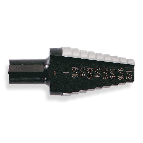 HSS Step Drill Bit, 9/16-1 In, Step 1/8 UNIBIT 20