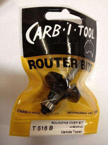 CARB-I-TOOL T 516 B 12.7mm RADIUS x  1/4 ” CARBIDE TIPPED ROUNDING OVER ROUTER BIT