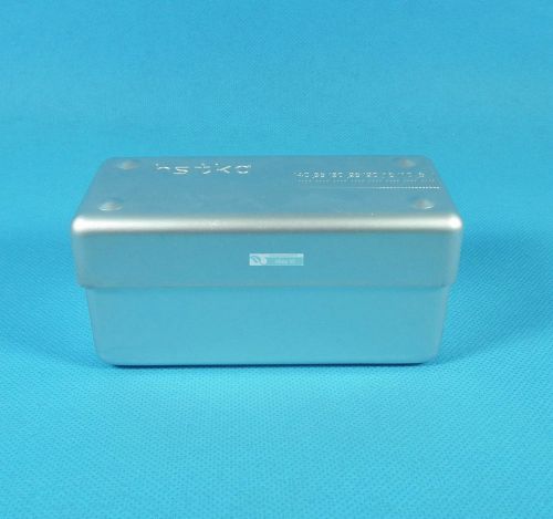 Dental lab 72 holes autoclave bur disinfection box ruler color silver box case for sale