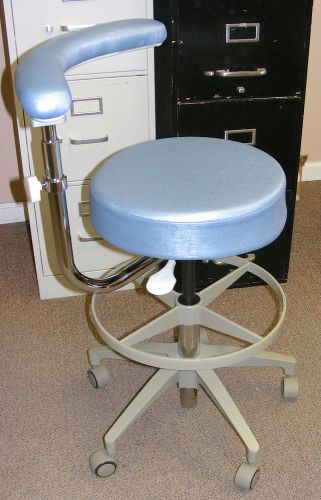 Pelton &amp; crane spirit glacier blue ultraleather dental assistant&#039;s hygiene stool for sale