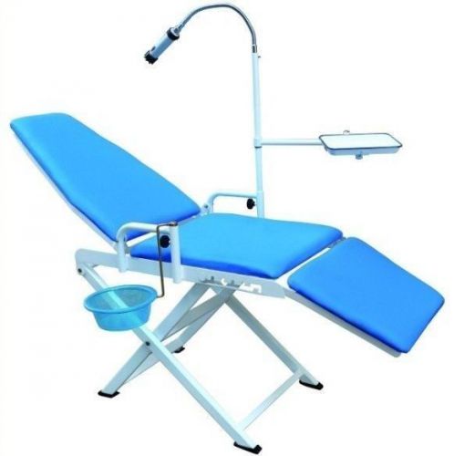 Portable Dental Foldable Chair Patient Exam Package Delivery System LED Light