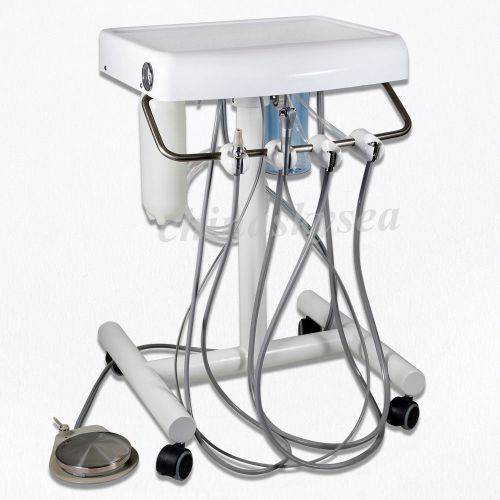 Deluxe dental portable standard version delivery mobile cart unit+3-way syringe for sale