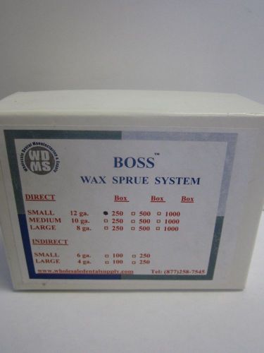 Dental Lab Boss Wax Sprue System Direct Small 12 ga. 250