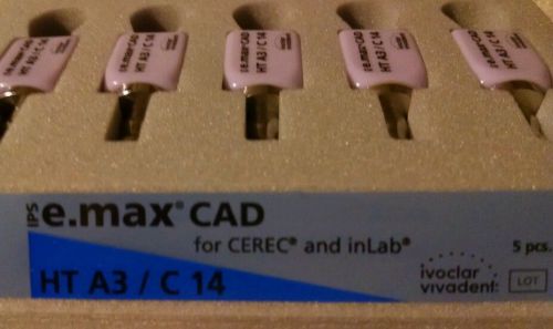 IVOCLAR VIVADENT IPS E.MAX® CAD CEREC® HT A3 / C14 5 BLOCKS EMAX
