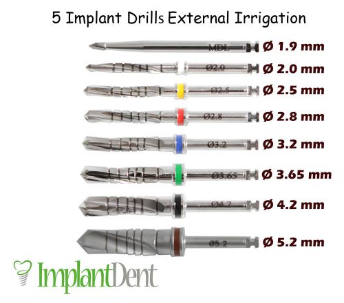 5ps Drill External Irrigation,Dental Implant,Surgery Instruments,Lab, Free Ship!