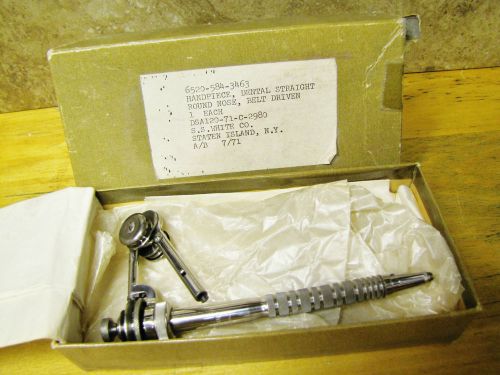 NOS S.S. White No. 14 Belt Drive Rotary Dental Drill Hand Piece New In Box.