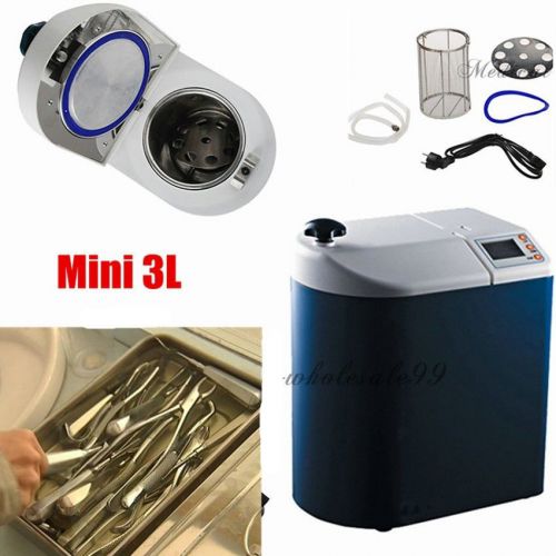 Brand New Mini Portable Dental Medical Surgical Autoclave Sterilizer 3L &amp; 134°C