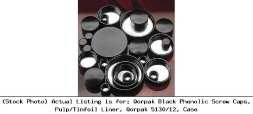 Qorpak Black Phenolic Screw Caps, Pulp/Tinfoil Liner, Qorpak 5130/12, Case