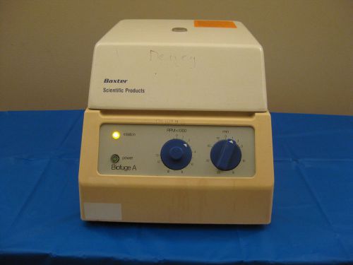 Baxter biofuge a model 1217 with heraeus sepatech rotor (cat: 1378 ) for sale