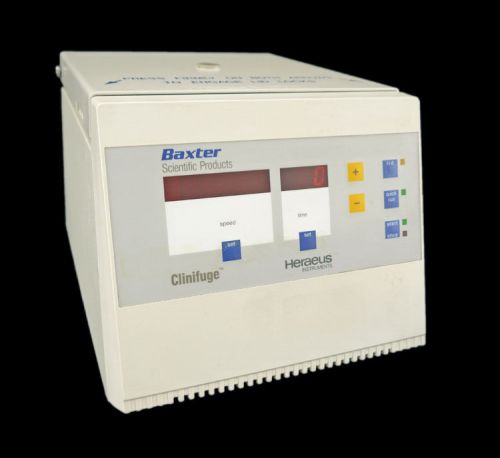 Baxter heraeus clinifuge 3538 variable speed timed laboratory centrifuge for sale