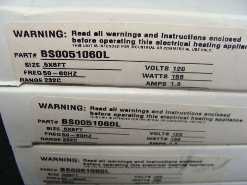 New briskheat bs0051060l silicone heat tape 1/2 x 72  120v 156 watt for sale