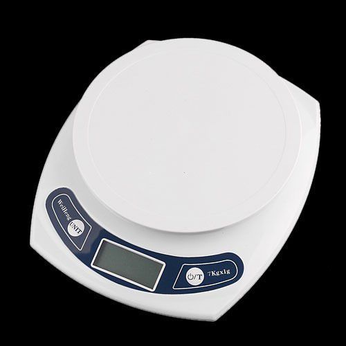 7kg/1g Digital Scales Home Kitchen Food Fish Weight Scales White