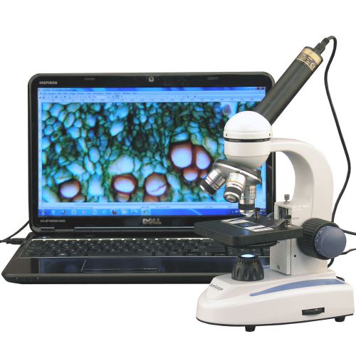 40x-1000x biology science metal glass student microscope +2mp usb digital camera for sale