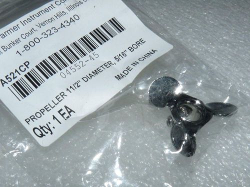New cole parmer 04552-45 propeller mixer blade 1-1/2&#034; dia 5/16&#034; bore stainless for sale