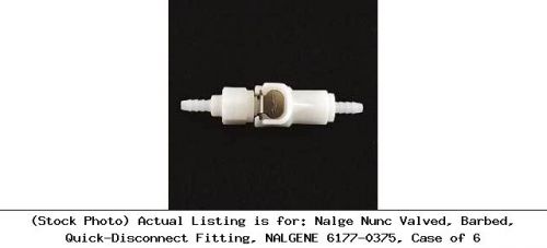 Nalge nunc valved, barbed, quick-disconnect fitting, nalgene 6177-0375, case of for sale