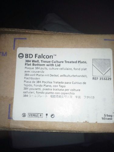 NEW BD Falcon 384 Well, Flat Bottom w/Lid (Cat# 353229)