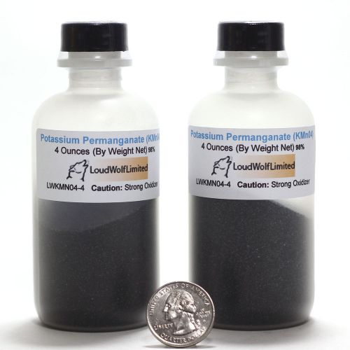 Potassium permanganate  ultra-pure (98%)  fine powder  8 oz  ships fast from usa for sale