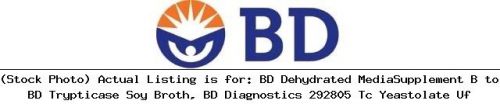 Bd dehydrated mediasupplement b to bd trypticase soy broth, bd : 292805 for sale