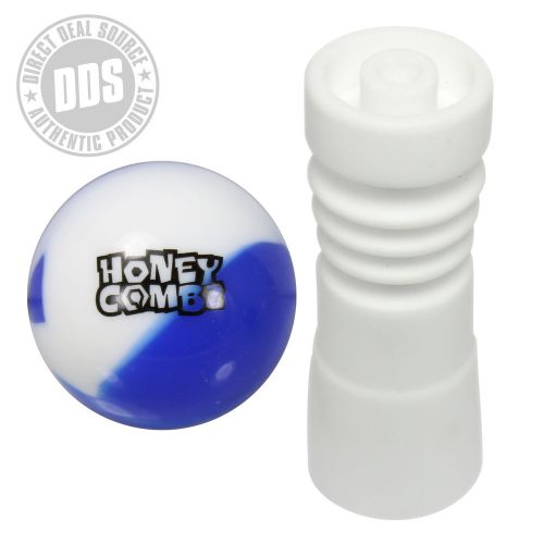 14mm 18mm 2-in-1 female medical ceramic nail + free honeycombz silicone ball for sale