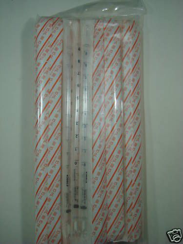 New serological pipettes 10ml  1/10ml -kimax pyrex exax ! bag of 200  new for sale