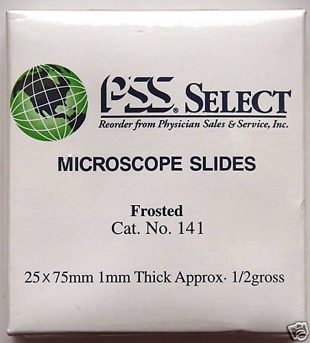 Microsope Slides, Frosted, From PSS Select, NEW