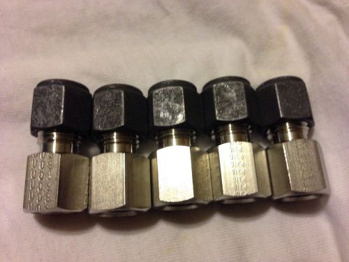 5 Parker 4-2 GBZ-SS CPI Female connector, 316SS, 1/4&#034; tube fitting x 1/8&#034; FNPT