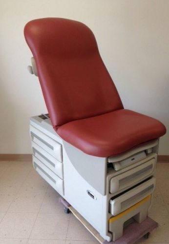 Midmark 604 exam table chair with new terra cotta upholstery for sale