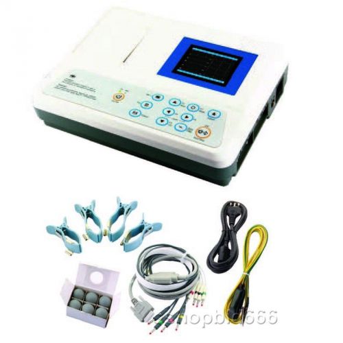 3.5 inch Color LCD Portable 1 Channel Digital Electrocardiograph EKG Machine CE