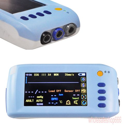 Handheld 6-parameter vital sign patient monitor ecg nibp spo2 pulse rate ce ca03 for sale