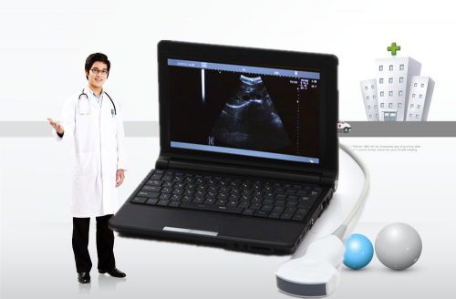 New promo notebook laptop Ultrasound Scanner/machine + convex probe+ Free 3D