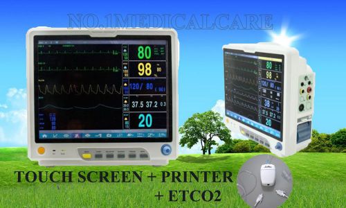 15&#039;&#039; LCD TOUCH SCREEN Patient Monitor 6 Parameters with  ETCO2&amp; thermal PRINTER