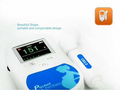 HOT! Ulrasound Fetal doppler,Prenatal heart Baby Heart Monitor,Big COLOR screen