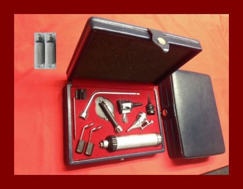 NEW Quality Otoscope &amp; Ophthalmoscope Set ENT Surgical Instruments +2 bulb free