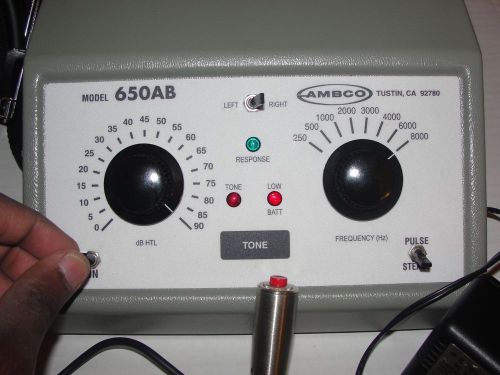 Ambco 650ab, electronic &amp; battery, audiometer, carrying bag - free shipping!! for sale