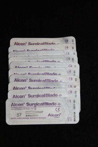 Lot of 10 Alcon Eye Surgery Blades 57 Exp 2015-03 8065005701 Free Shipping!