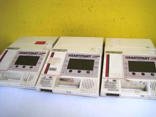 Lot of 3 laerdal heartstart 3000 qr aed ecg ekg patient heart monitor for parts for sale